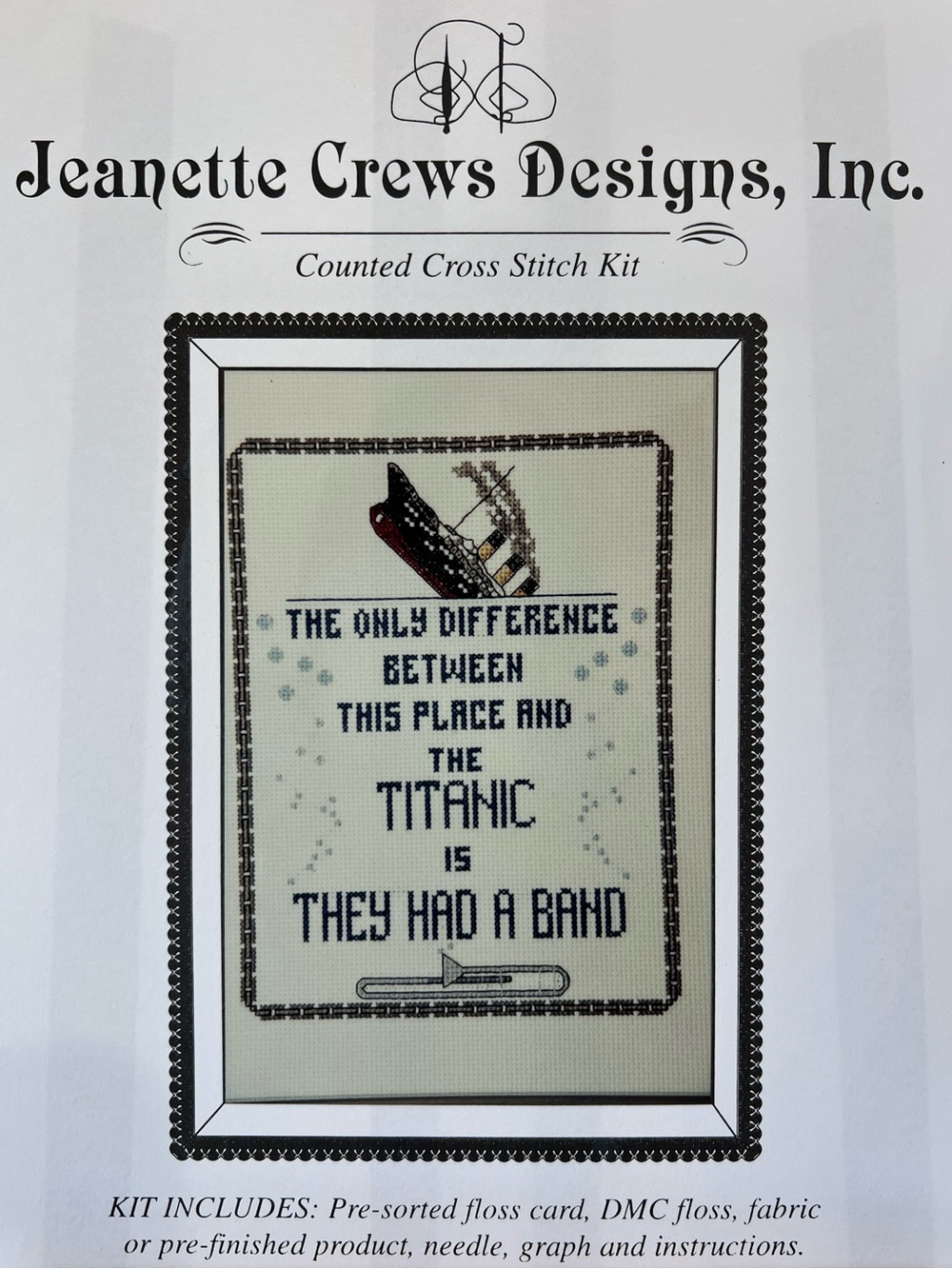 Titanic They Had a Band Counted Cross Stitch Kit Jeanette Crews - Picture 4 of 6